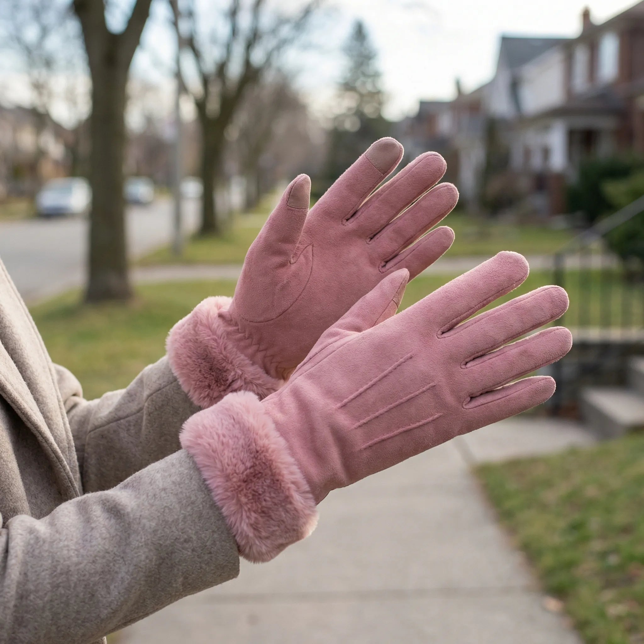 Women's heated winter gloves - touchscreen