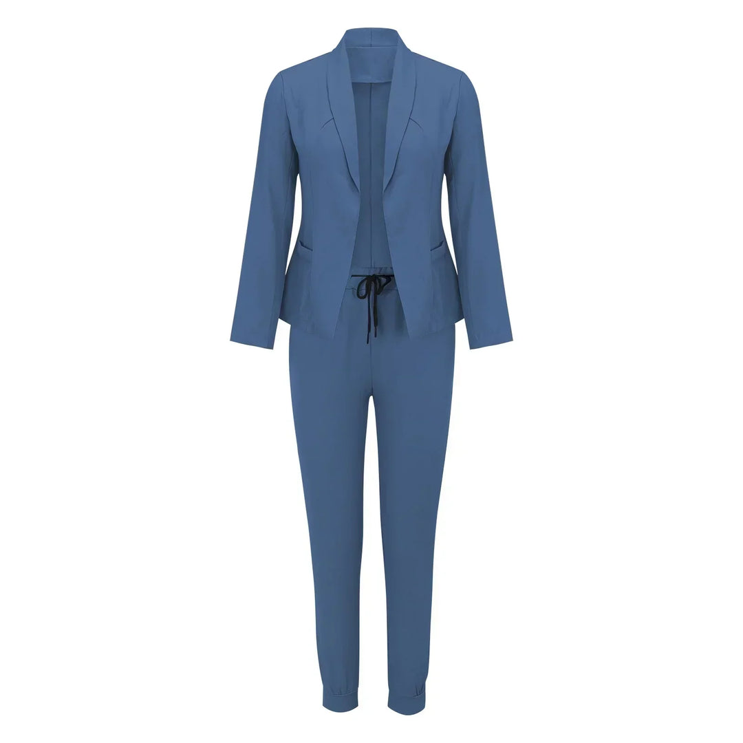 Casual two-piece set with tie belt – Liora