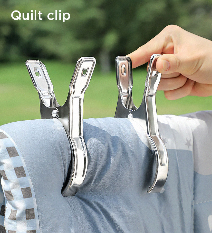 Extra large stainless steel towel clips with non-slip mat – Veltrix