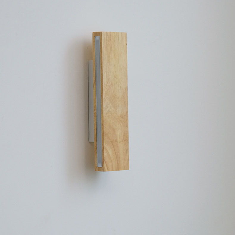 Beige and white Japanese-style LED wall light on a metal wall mount, another view shown vertical and unlit.