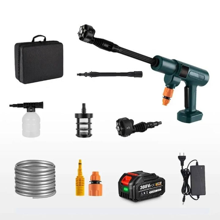Cordless high-pressure cleaner for car & garden – HydroSwift