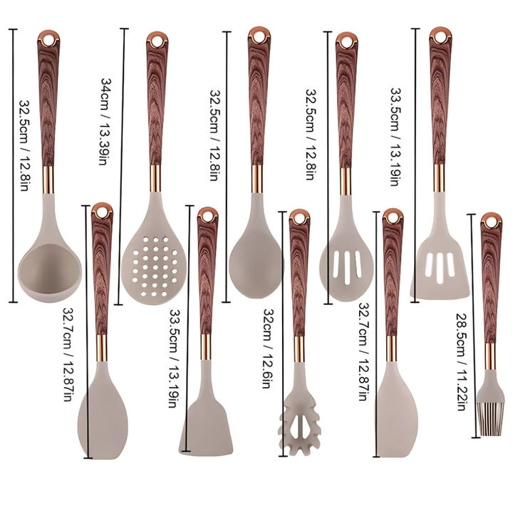 10-Piece Cooking Utensil Set - PrepAura