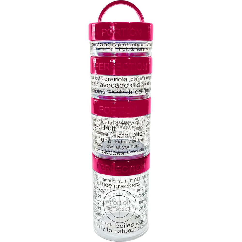 100-Calorie Snack Portion Control Containers - Stackable Set-Pink-Nora Luxe