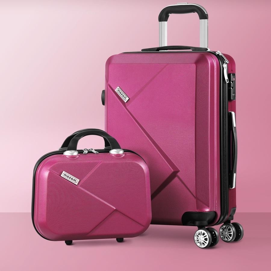 2-Piece ABS Hard Shell Luggage Set with TSA Lock & 360° Spinner Wheels