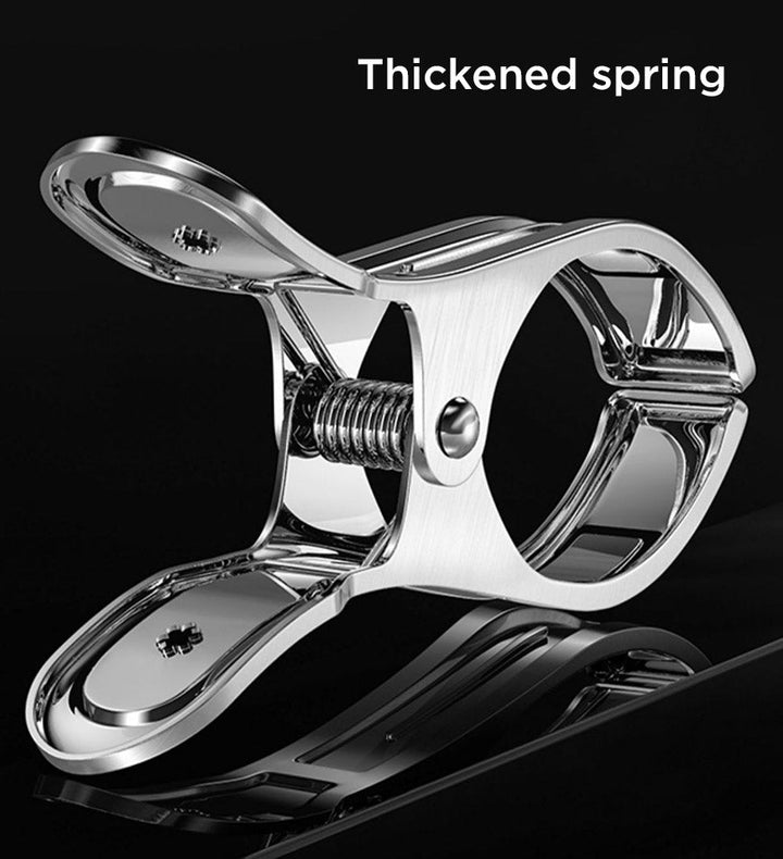 Extra large stainless steel towel clips with non-slip mat – Veltrix