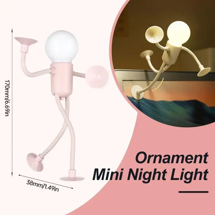 Pink figure light with height and width dimensions marked, next to a cream figure perched on a screen edge 12