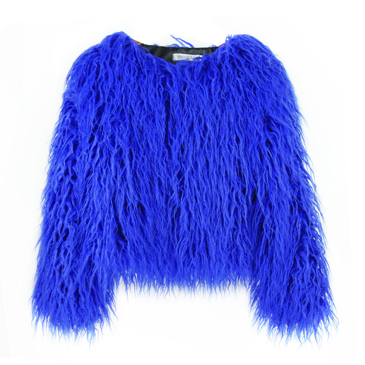 Elegant women's faux fur coat – Soraya