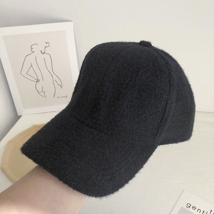 Warm women's baseball cap with faux fur for autumn & winter - Lorena