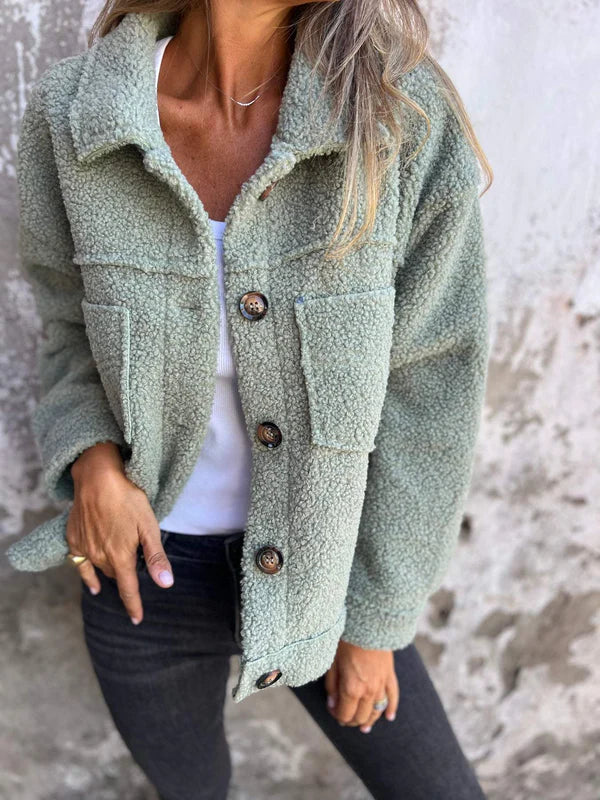 Fall Teddy Jacket - Dion | Cozy and warm with a stylish lapel collar