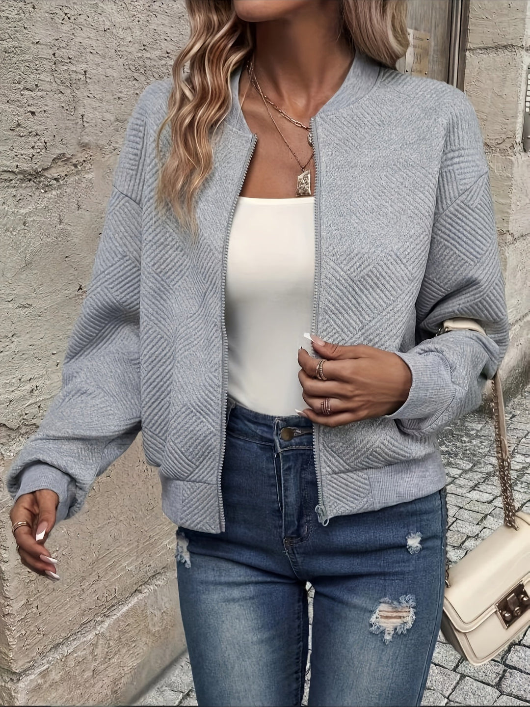 Stylish Women's Zip-Up Jacket – Rivka