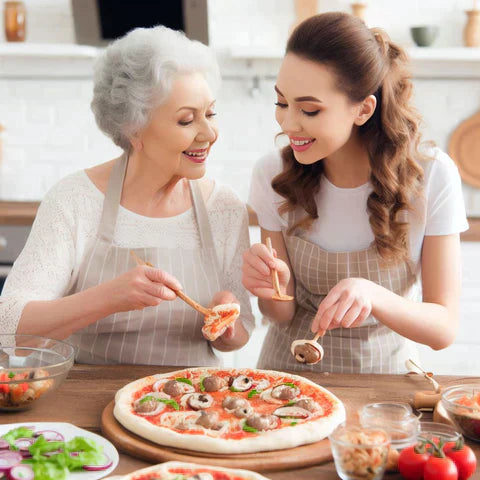 Adjustable pizza peel made of birch wood with sliding mechanism – Fornello