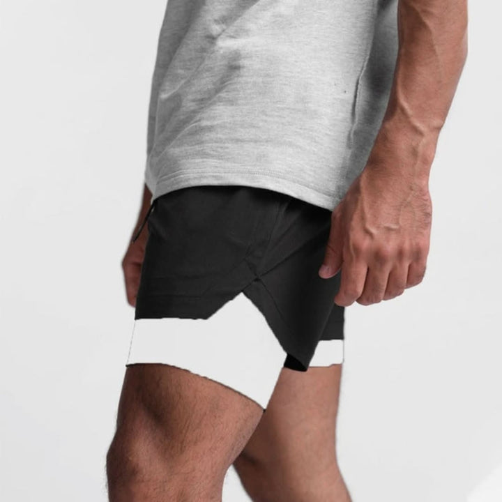 2-in-1 Men's Sports Shorts Breathable with Inner Shorts Training - Noah