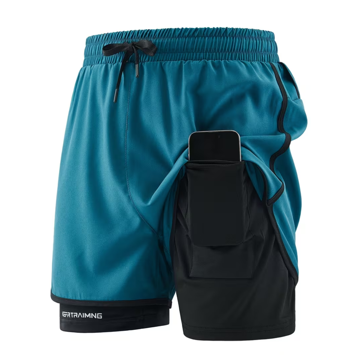 2-In-1 Layered Gym Shorts - Rudi