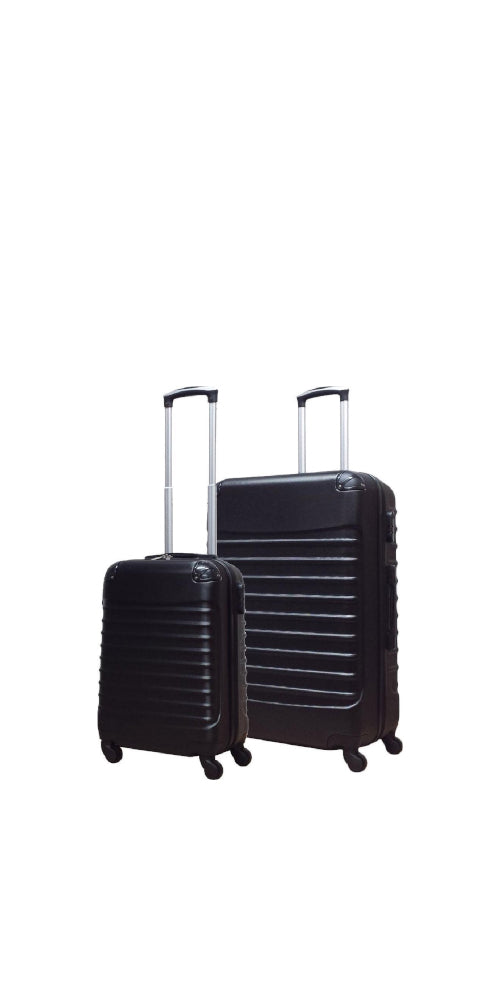 2-piece ABS luggage set – Ventura-Black-Nora Luxe