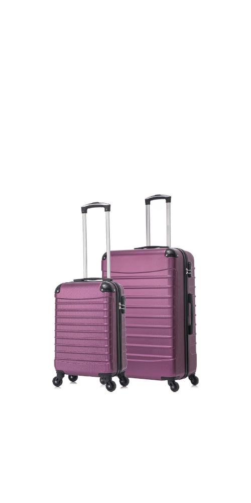 2-piece hard shell suitcase set – Bordeaux-Nora Luxe