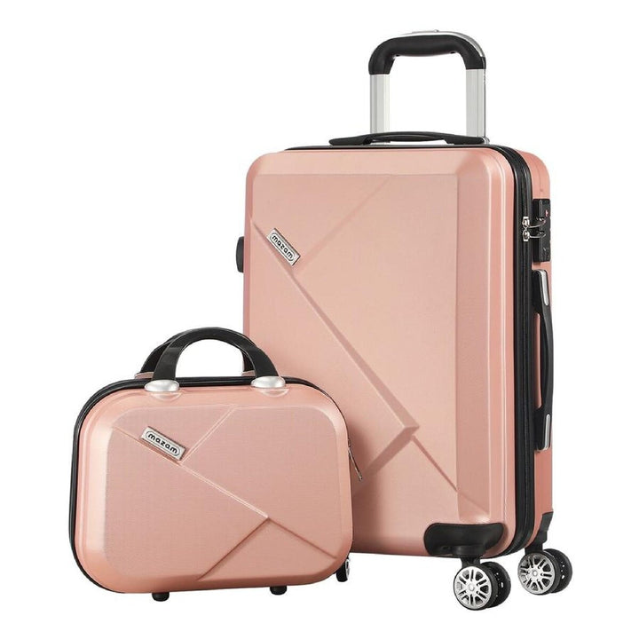 2-Piece ABS Hard Shell Luggage Set with TSA Lock & 360° Spinner Wheels
