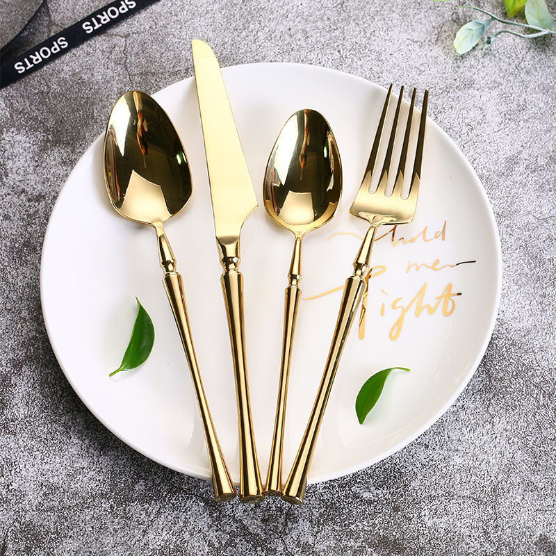 24-Piece Stainless Steel Cutlery Set - PureSet-Silver-Nora Luxe