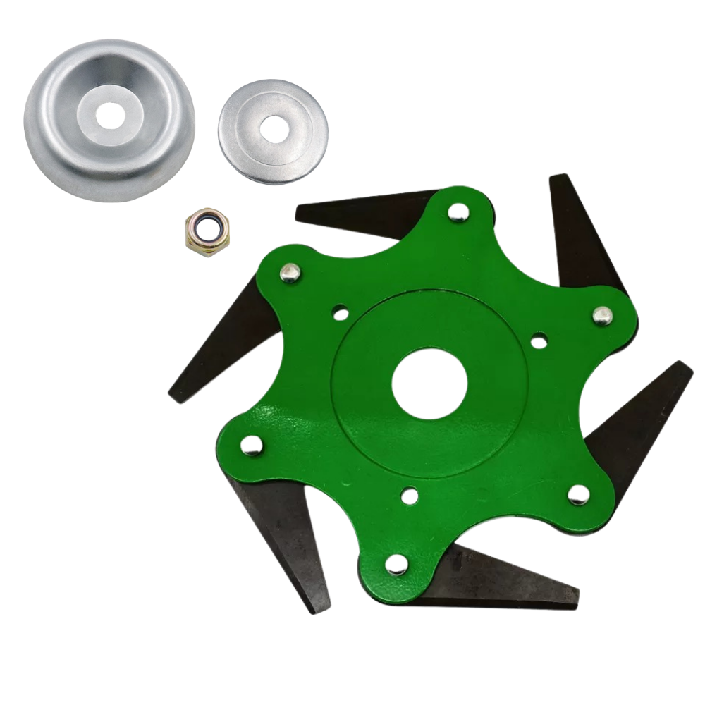 Robust trimmer head with 6 steel blades – TrimmBlade
