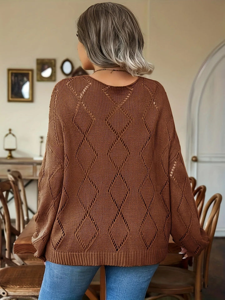 Women's plus-size oversized knit sweater – Marietta