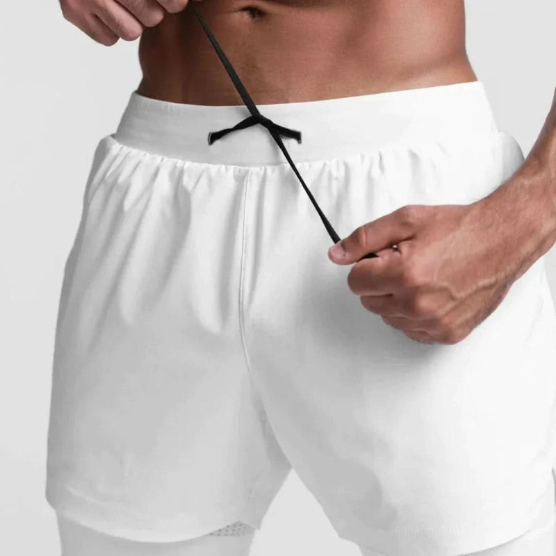 2-in-1 Men's Sports Shorts Breathable with Inner Shorts Training - Noah