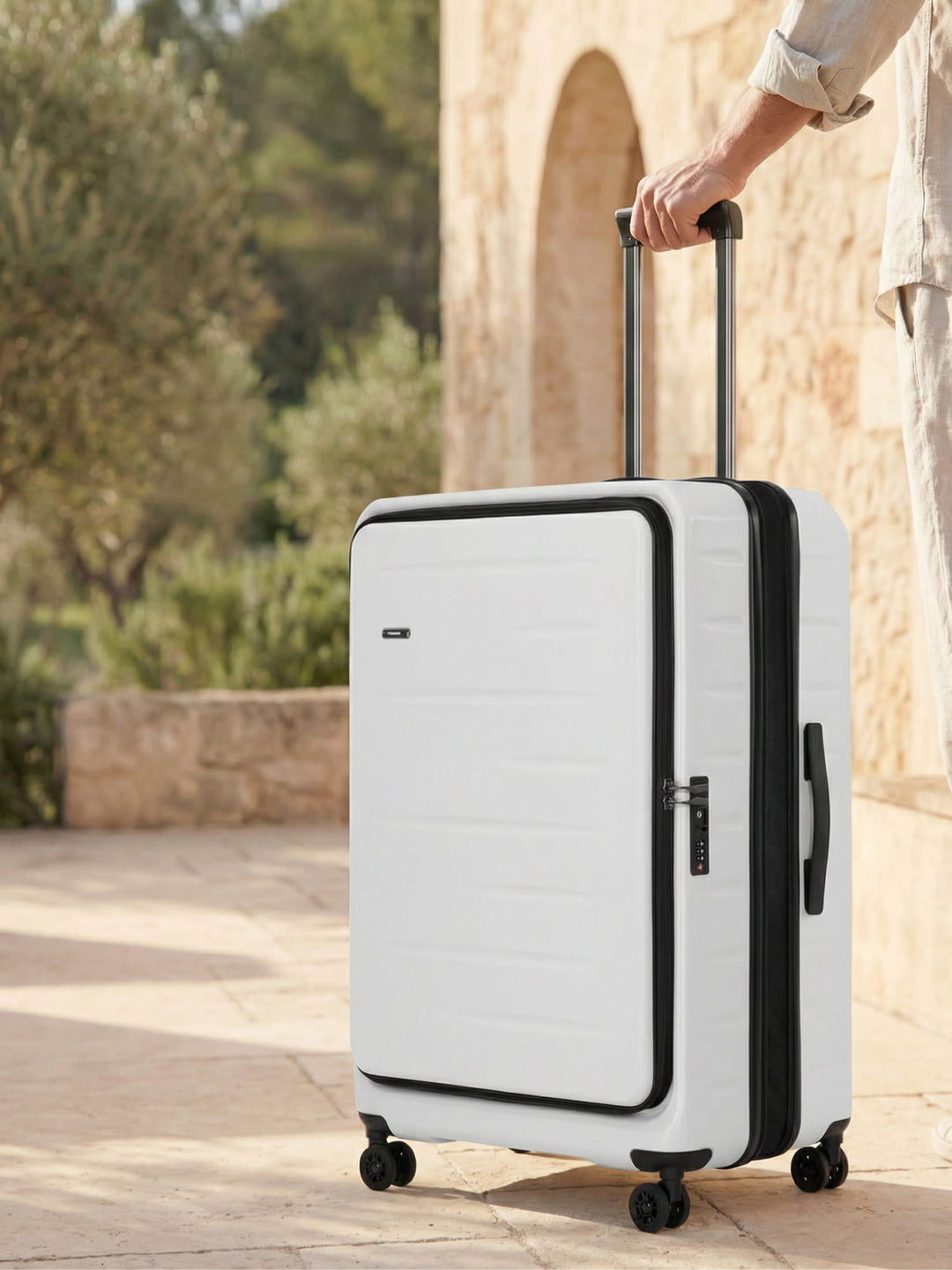 Expandable Hard Shell Carry-On with Front Pocket & TSA Lock