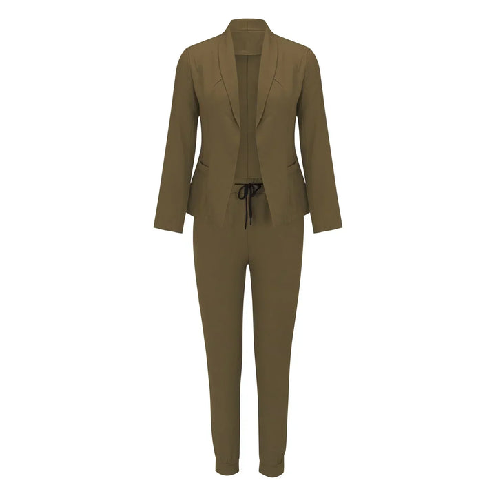 Casual two-piece set with tie belt – Liora