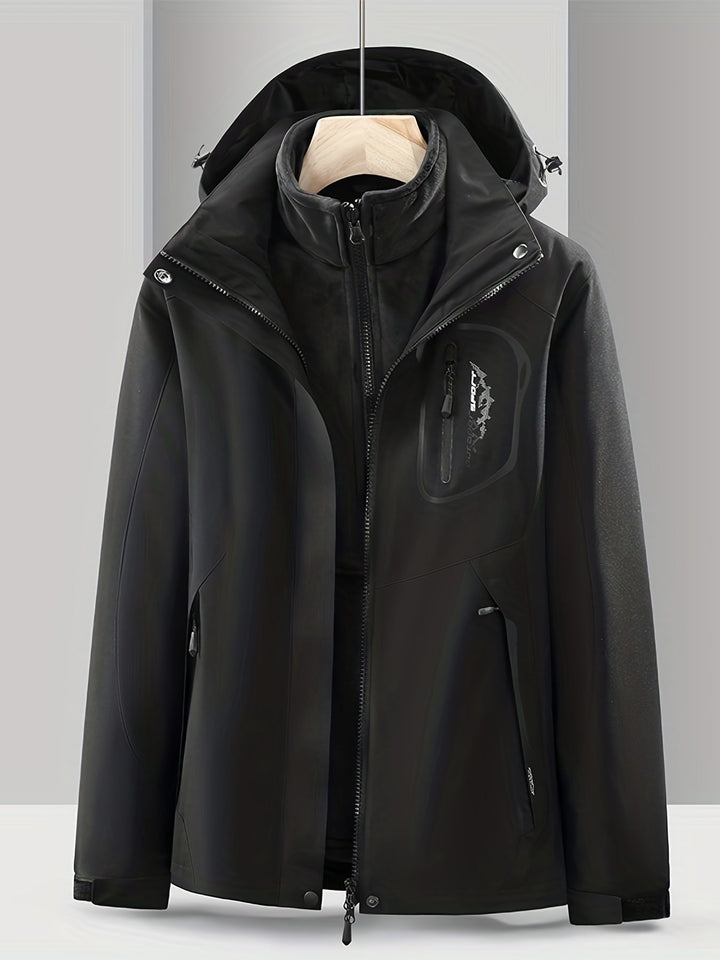 3-in-1 Waterproof Jacket - Nora-Black-XS-Nora Luxe