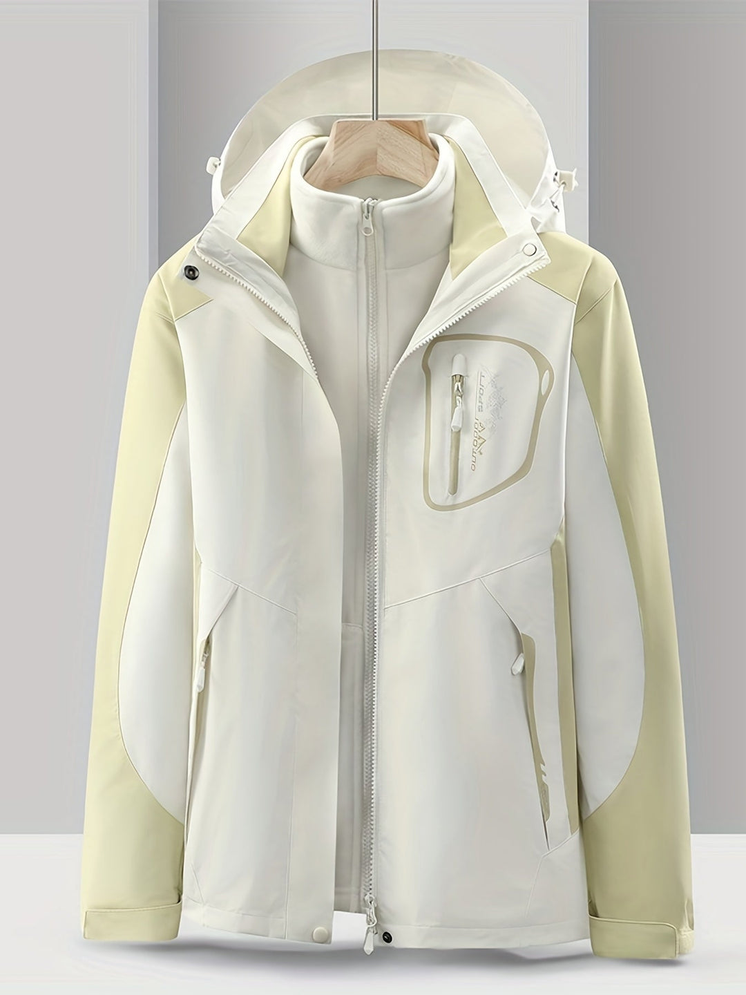 3-in-1 Waterproof Jacket - Nora-Light yellow-XS-Nora Luxe