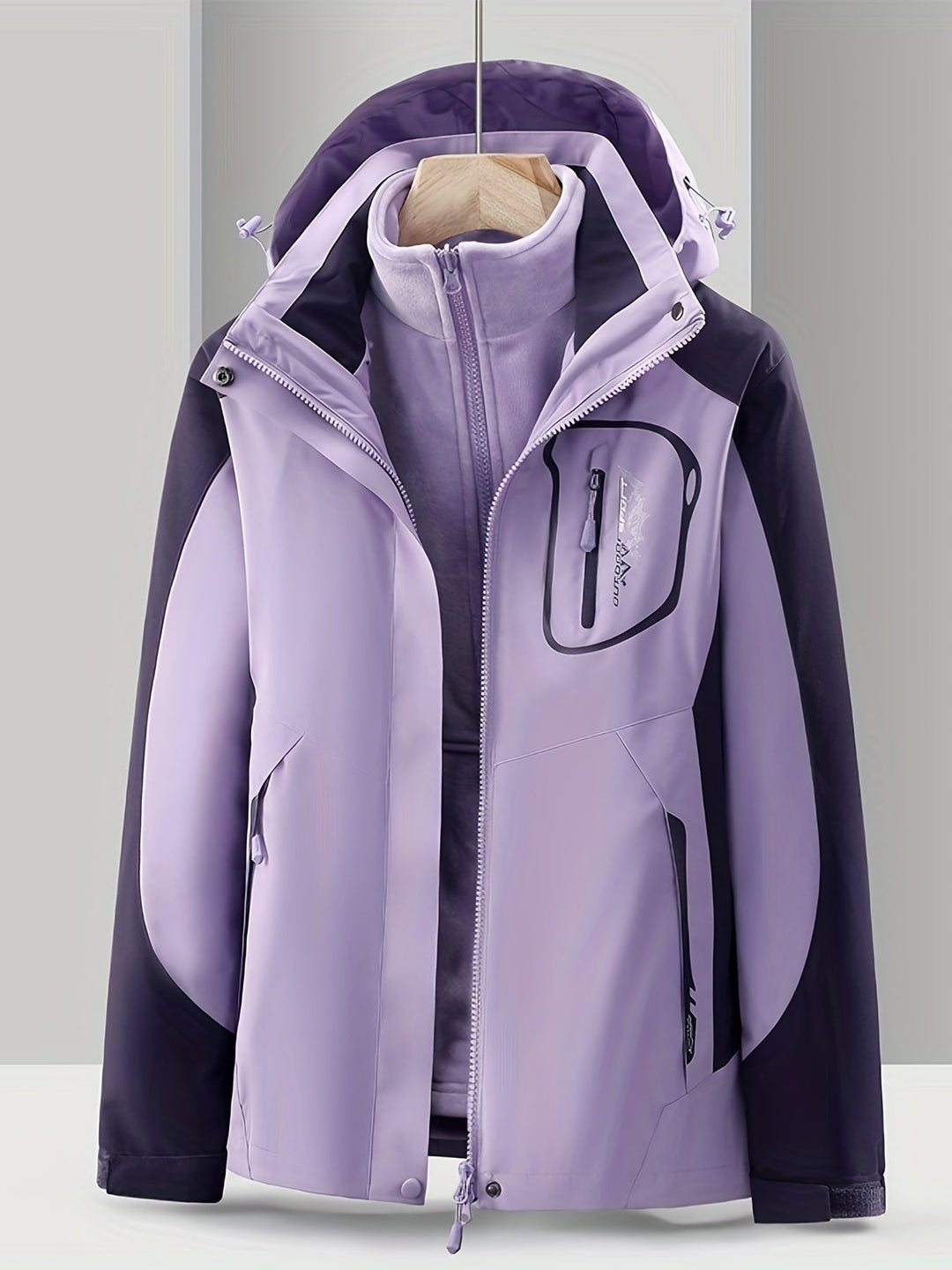 3-in-1 Waterproof Jacket - Nora-Purple-XS-Nora Luxe