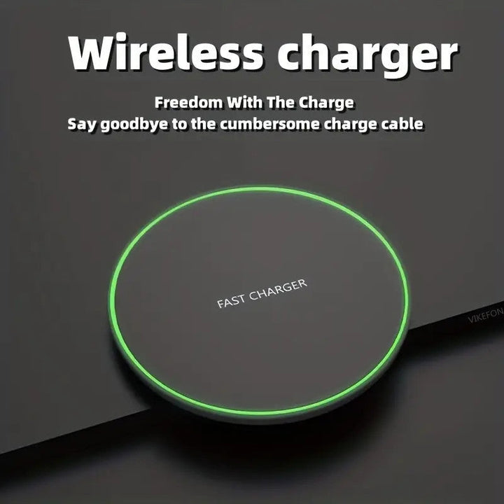 30W WIRELESS FAST CHARGER FOR IPHONE & OTHER DEVICES | INDUCTION CHARGING PAD-White without Cable-Nora Luxe
