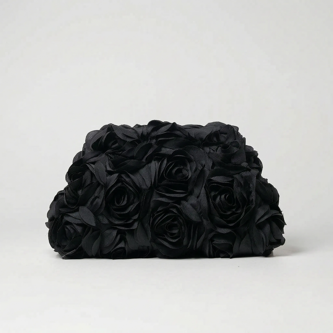 3D Floral Evening Clutch Bag - Floralia