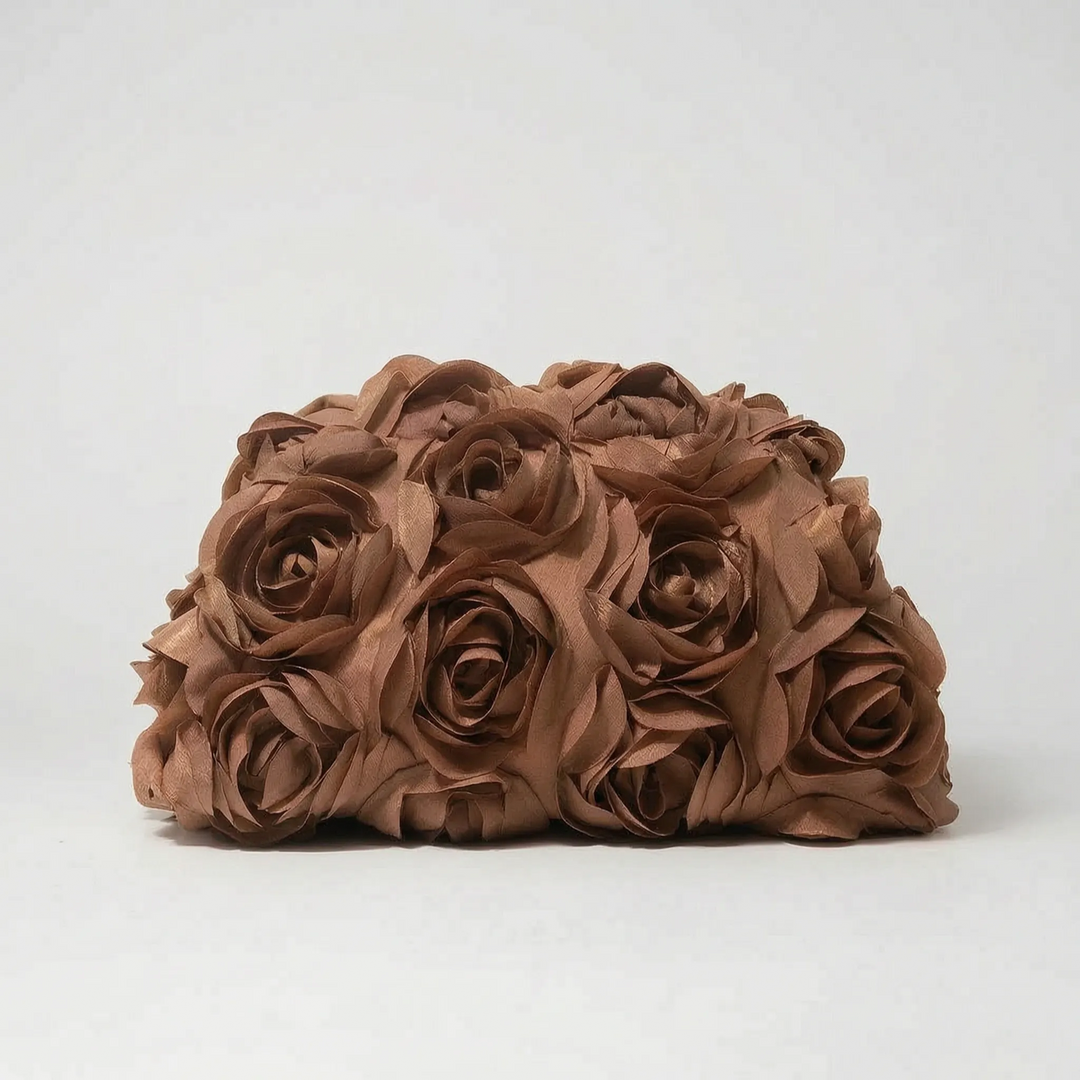 3D Floral Evening Clutch Bag - Floralia