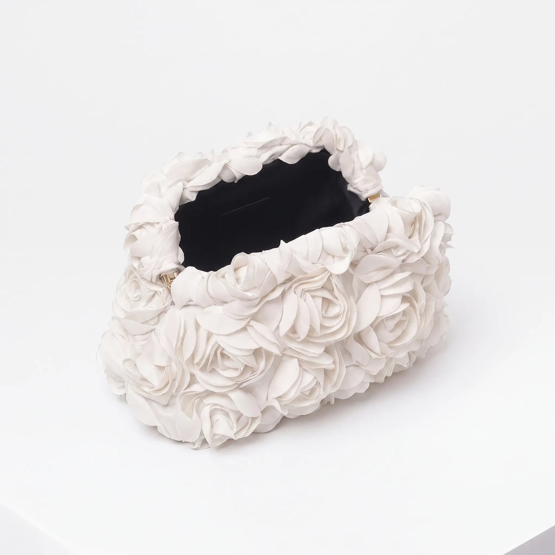 3D Floral Evening Clutch Bag - Floralia