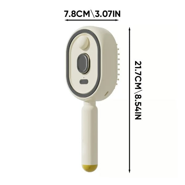 Cream comb on a white background with arrows marking its width of 7.8 centimeters and length of 21.7 centimeters. 14