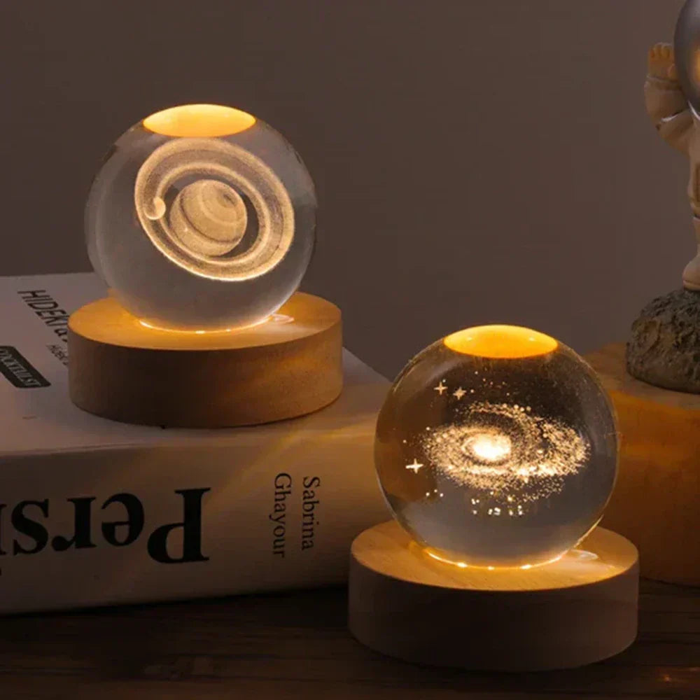 3D Engraved Crystal Sphere - Celestia-Milky Way-Nora Luxe