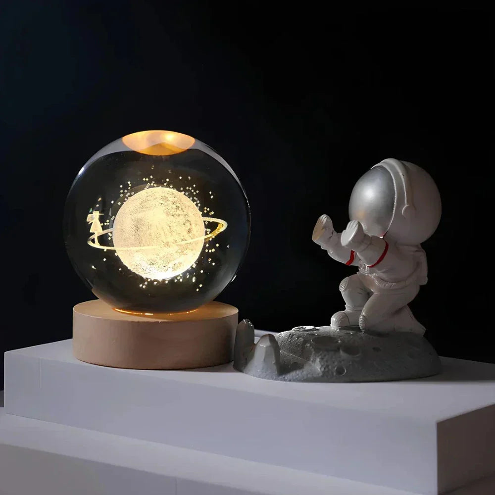 3D Engraved Crystal Sphere - Celestia-Space Traveler-Nora Luxe