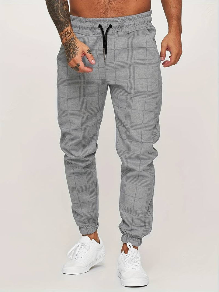 Checked men's jogging trousers – Elian autumn edition
