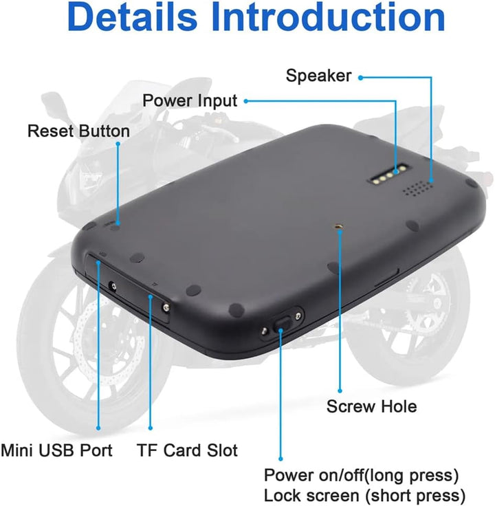 Portable Motorcycle Monitor with 5" IPS Screen – RideMate