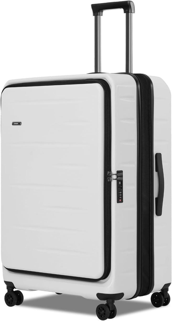 Expandable Hard Shell Carry-On with Front Pocket & TSA Lock