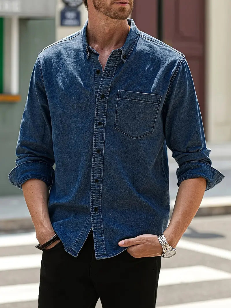 Autumn Denim Men's Shirt – Milan