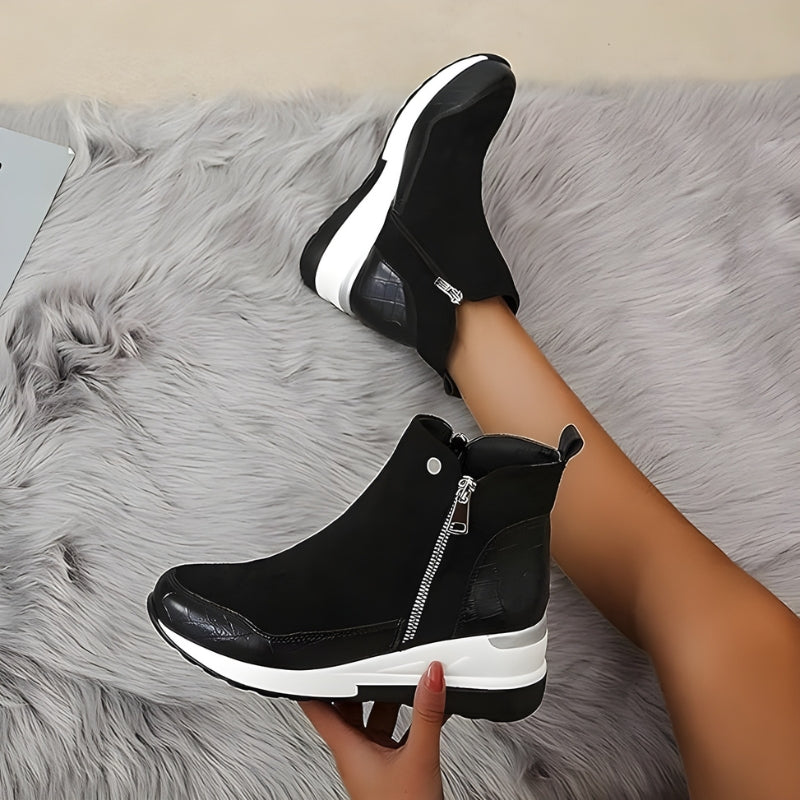 Orthopaedic Leather Ladies Ankle Boots - Emma