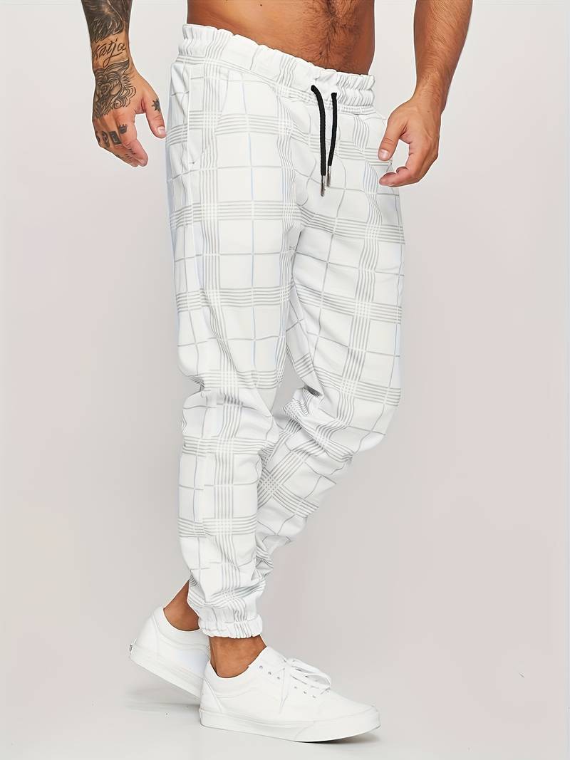 Checked men's jogging trousers – Elian autumn edition