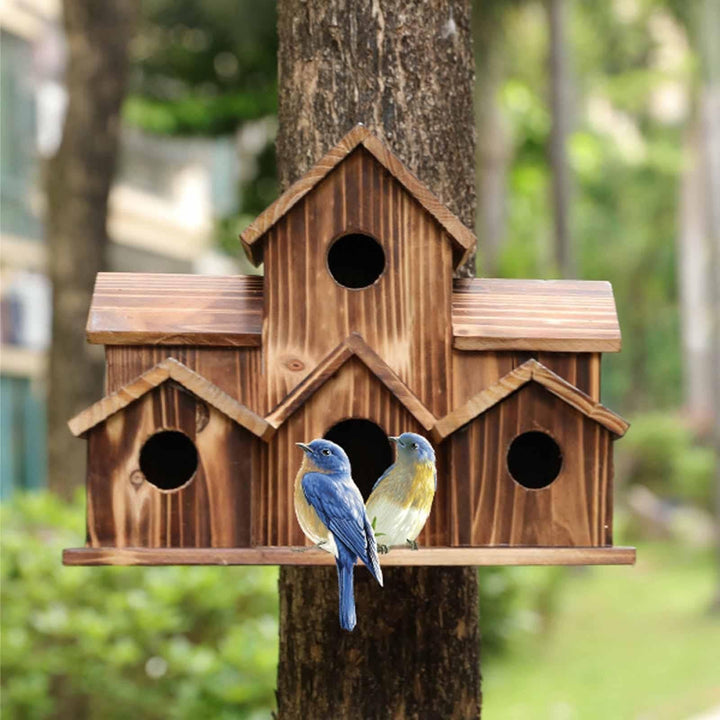 6 Cats Handmade Birdhouse - NestHaven-Nora Luxe