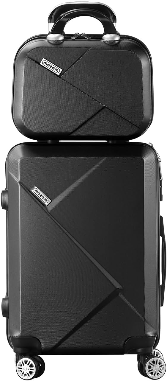 2-Piece ABS Hard Shell Luggage Set with TSA Lock & 360° Spinner Wheels