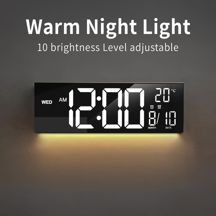16-Inch RGB Digital Wall & Desk Alarm Clock with Remote – Lumeris