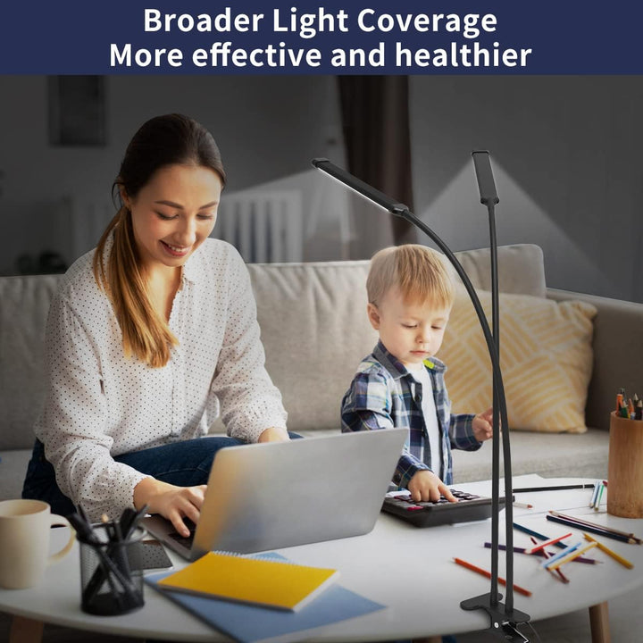 77 LED Desk Clamp Lamp with 27.6 in Flexible Gooseneck – Ravien