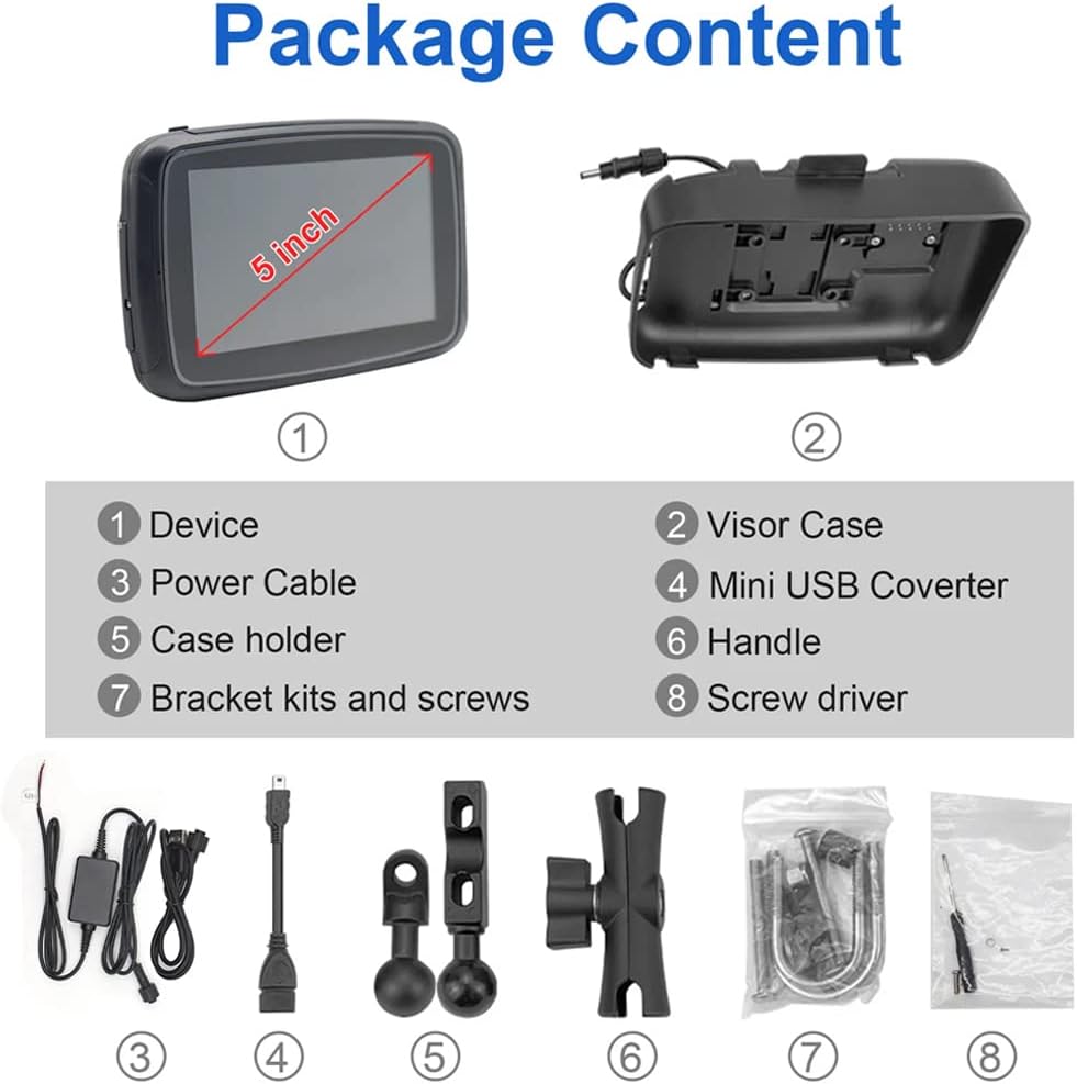 Portable Motorcycle Monitor with 5" IPS Screen – RideMate