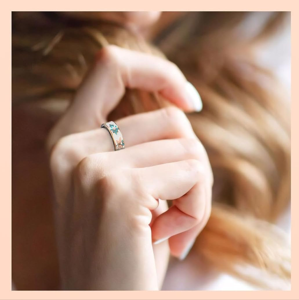 Smart Enamel Wellness Ring – Fitness & Sleep Tracker for iOS & Android – Aurina