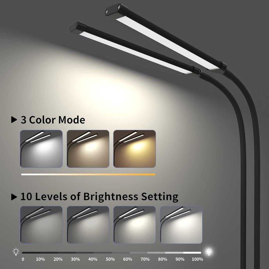 77 LED Desk Clamp Lamp with 27.6 in Flexible Gooseneck – Ravien