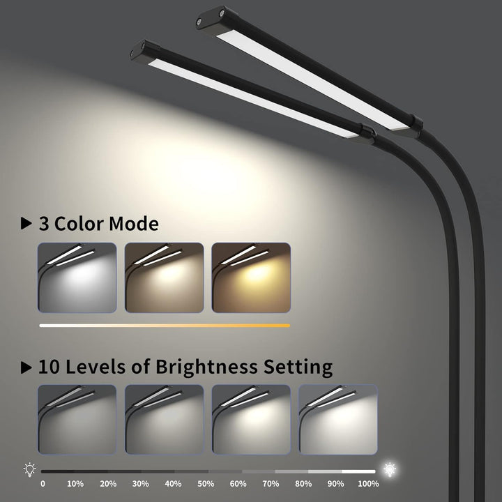 77 LED Desk Clamp Lamp with 27.6 in Flexible Gooseneck – Ravien